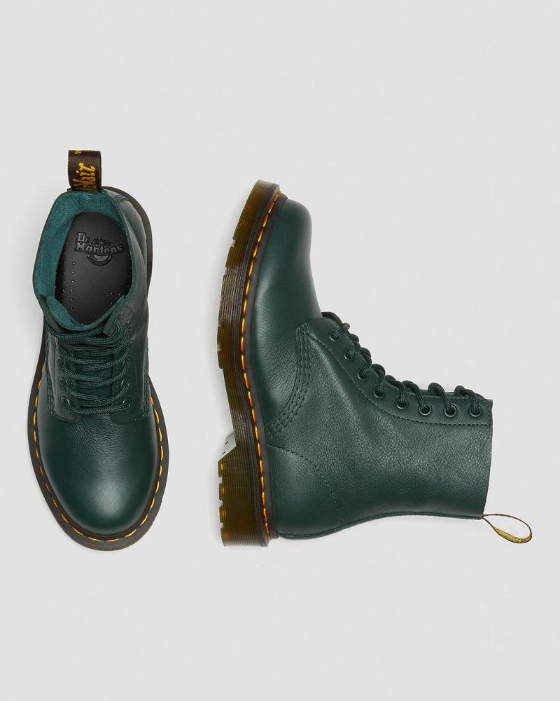 Dr Martens 1460 Pascal Virginia Læder Ankelstøvler Dame Grøn | DK 17CTV